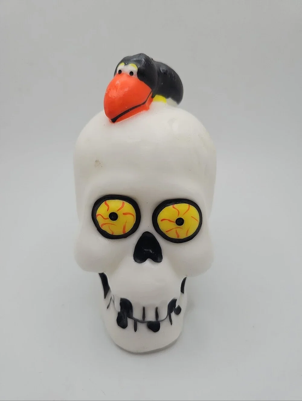 Vintage Skull & Crow Halloween Novelty Candle